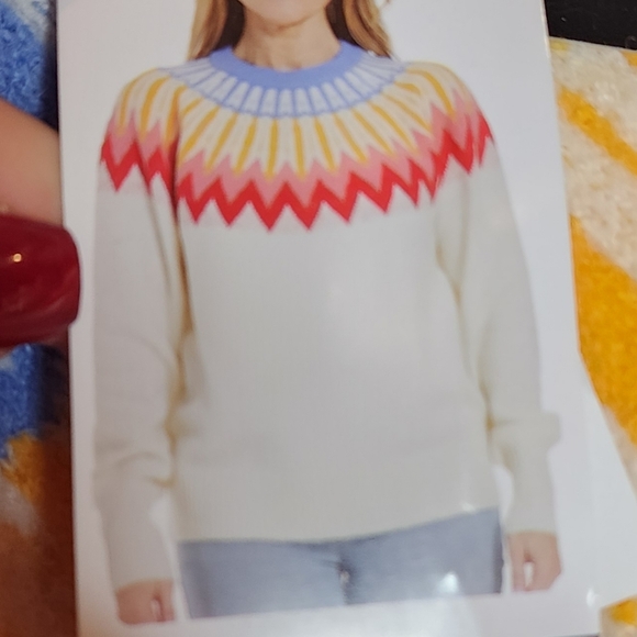 NWT French Connection Wool Blend Fair Isle Soft Sweater Size XL - Picture 15 of 15